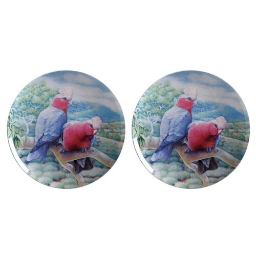 2PK Maxwell & Williams Birds Of Australia 20cm Bone China Plate - Galah