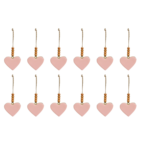 36PK LVD Heart Mediumium Peach Whip Decorative Sculpture Home Decor Assorted