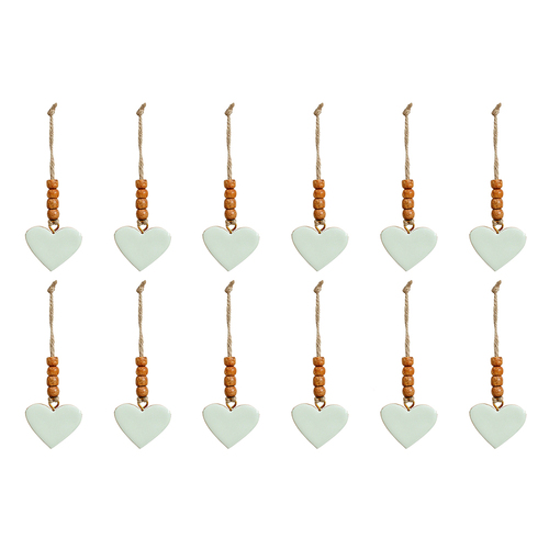 36PK LVD Heart Petite Pastel Blue Decorative Sculpture Home Decor Assorted