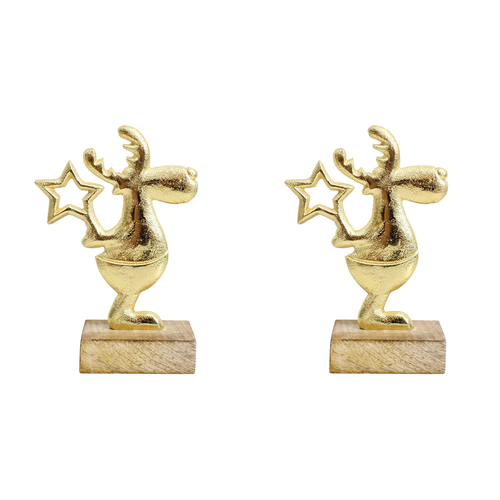 2PK LVD Gifting Reindeer Decorative Sculpture Home/Lounge Decor
