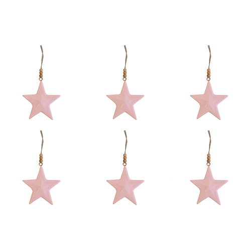 6PK LVD Metal Star Decorative Sculpture Home/Lounge Decor Assorted