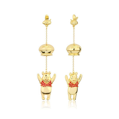 Couture Kingdom Disney Winnie The Pooh Honey Pot Drop Earrings 80mm Gold