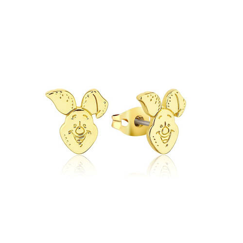 Couture Kingdom Disney Winnie The Pooh Piglet Stud Earrings 10mm Gold
