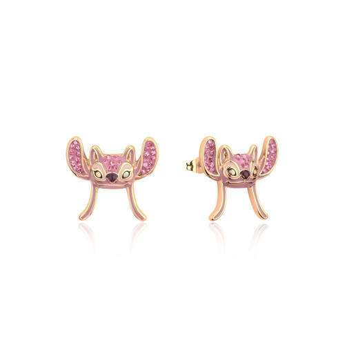 Couture Kingdom Disney Lilo and Stitch Angel Crystal Stud Earrings 10mm Gold