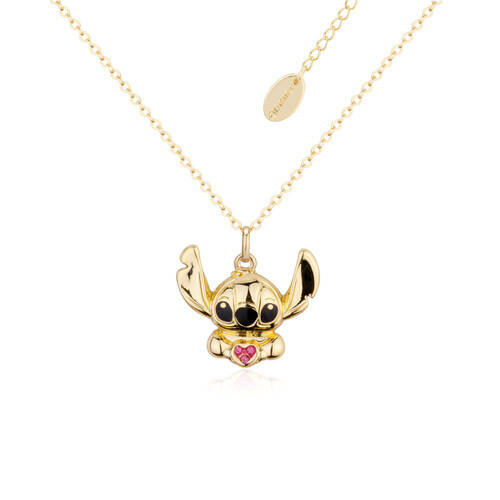 Couture Kingdom Disney Lilo & Stitch Crystal Love Heart Necklace - Gold