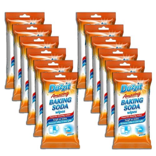 12x 40pc Duzzit Amazing Baking Soda Cleaning Wipes 11x23cm