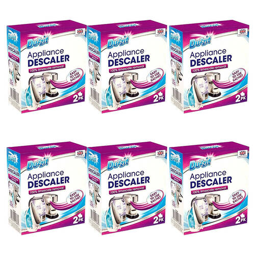 6x 2pc Duzzit Appliance Descaler Limescale Remover 40g