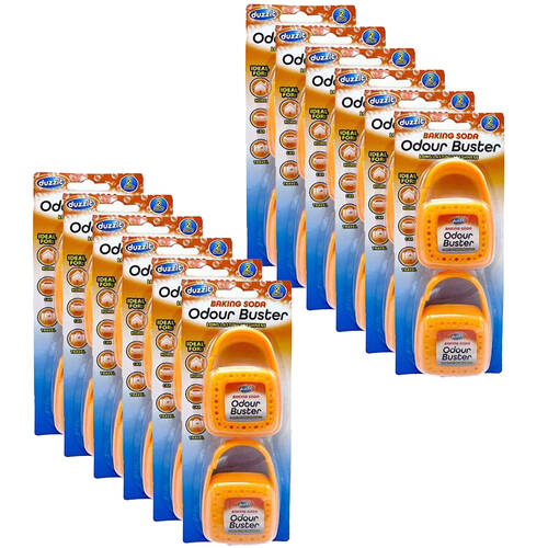 12x 2pc Duzzit Baking Soda Odour Buster Hanging Air Freshener - Yellow