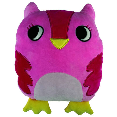 Momoko Owl Animal Stuffed Doll Kids/Children Soft Flat Plush Toy 26cm Pink