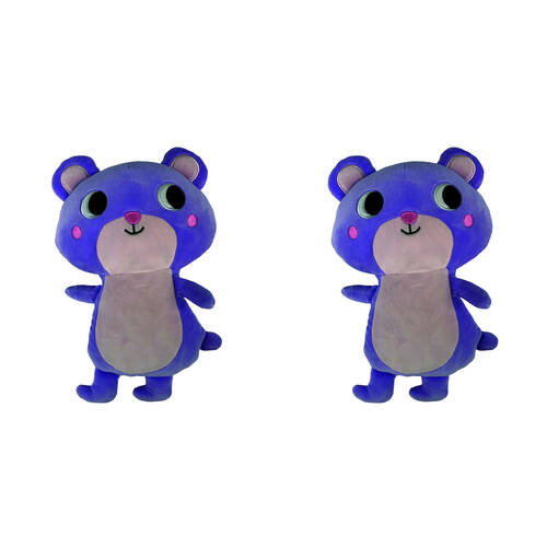 2PK Momoko Bear Animal Stuffed Doll Kids/Children Soft Flat Plush Toy 26cm Purple