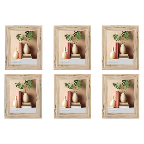 6PK Frankie & Me Standing 8x10'' Picture Frame Photo Holder Home/Office Decor Oak