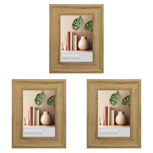 3PK Frankie & Me Standing 5x7'' Picture Frame Photo Holder Home/Office Decor Medoak