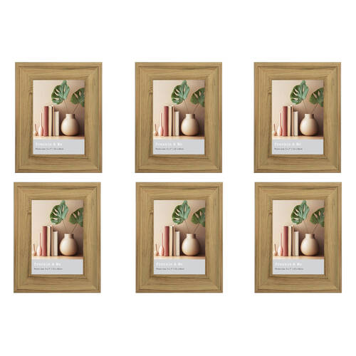 6PK Frankie & Me Standing 5x7'' Picture Frame Photo Holder Home/Office Decor Medoak