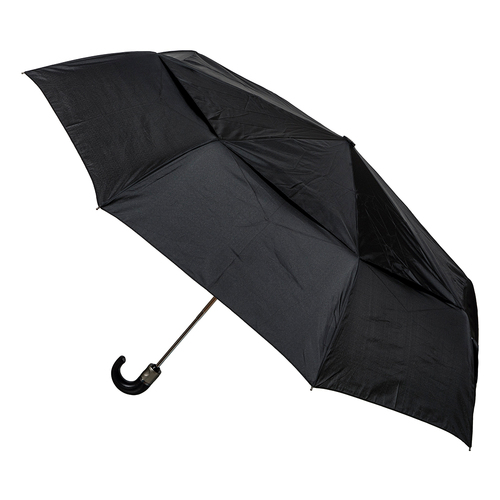 Clifton Men’s 117cm Auto Open Vented Folding Windproof Umbrella - Black