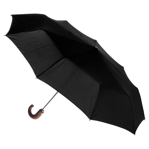 Clifton Men’s 99cm Auto Open 9-Rib Folding Windproof Umbrella - Black
