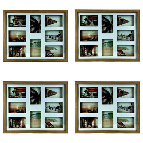 4PK Frankie & Me Shadow 16x20'' Picture Frame Photo Holder Home/Office Decor Oak