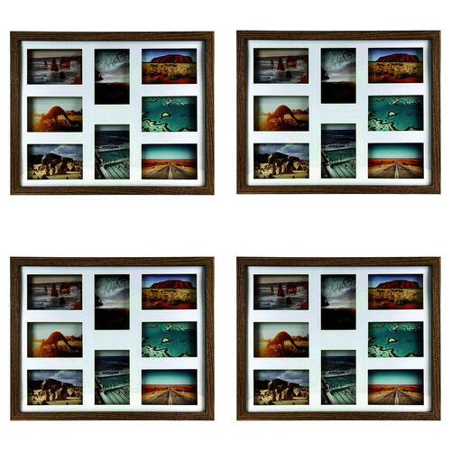 4PK Frankie & Me Shadow 16x20'' Picture Frame Photo Holder Home Decor Dark Oak