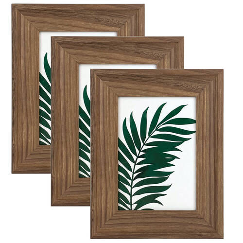3PK Frankie & Me Standing 5x7'' Picture Frame Photo Holder Home Decor Dark Oak