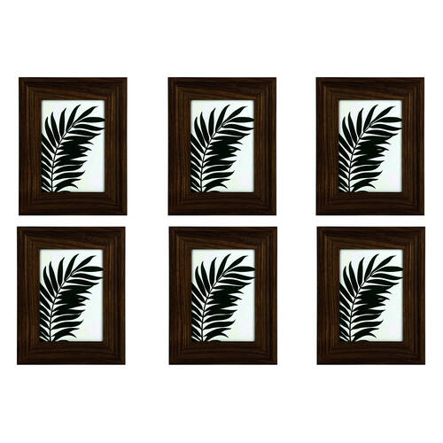6PK Frankie & Me Standing 5x7'' Picture Frame Photo Holder Home Decor Dark Oak
