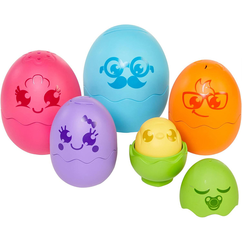 Tomy Toomies Hide & Squeak Nesting Eggs Kids/Childrens Set 6-36m