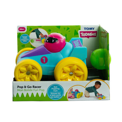 Tomy Toomies Pic & Pop Racer Push Toy 22x16cm - Blue 18m+