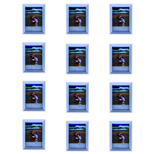 12PK Frankie & Me Window Wooden 5x7'' Picture Frame Home/Office Photo Decor White