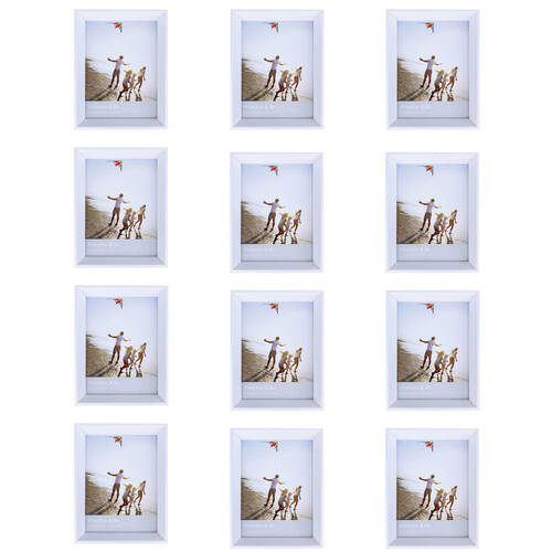 12PK Frankie & Me Window Wooden 6x8'' Picture Frame Home/Office Photo Decor White