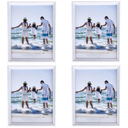 4PK Frankie & Me Window Wooden 11x14'' Picture Frame Home/Office Photo Decor White