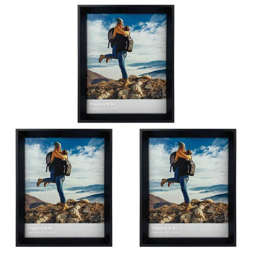 3PK Frankie & Me Window Wooden 8x10'' Picture Frame Home/Office Photo Decor Black