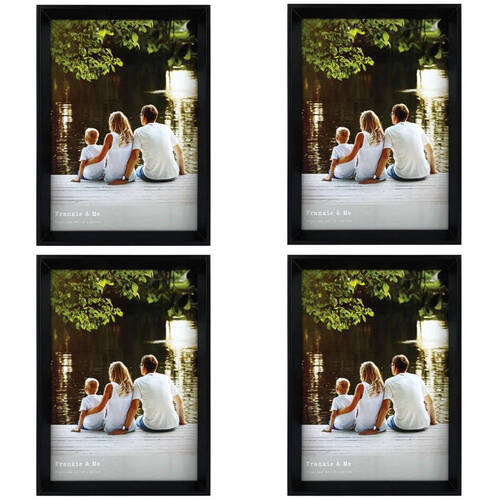 4PK Frankie & Me Window Wooden A4 Picture Frame Home/Office Photo Decor Black