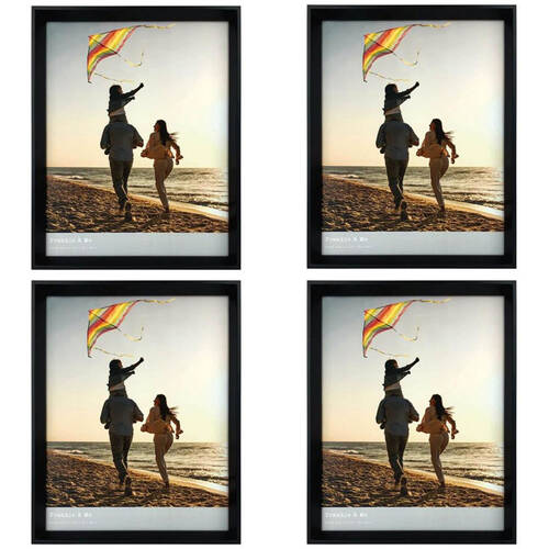 4PK Frankie & Me Window Wooden 11x14'' Picture Frame Home/Office Photo Decor Black