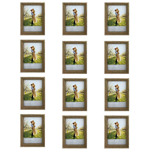 12PK Frankie & Me Window Wooden 5x7'' Picture Frame Home/Office Photo Decor Oak