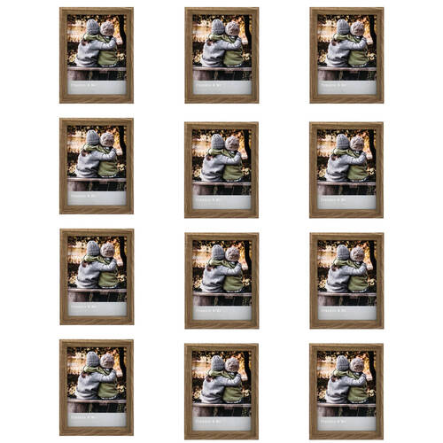 12PK Frankie & Me Window Wooden 6x8'' Picture Frame Home/Office Photo Decor Oak