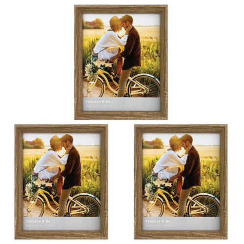 3PK Frankie & Me Window Wooden 8x10'' Picture Frame Home/Office Photo Decor Oak