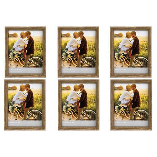 6PK Frankie & Me Window Wooden 8x10'' Picture Frame Home/Office Photo Decor Oak
