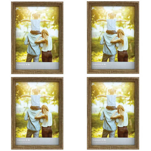4PK Frankie & Me Window Wooden A4 Picture Frame Home/Office Photo Decor Oak