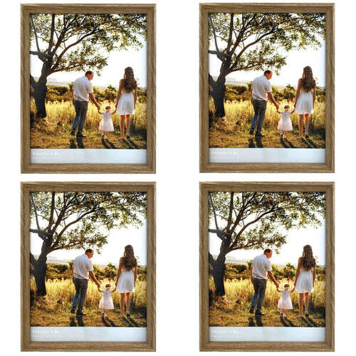 4PK Frankie & Me Window Wooden 11x14'' Picture Frame Home/Office Photo Decor Oak