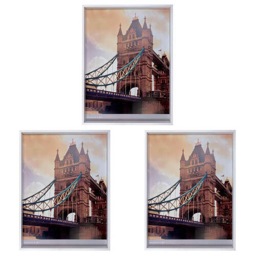 3PK Frankie & Me Wooden Poster Picture Frame Home/Office Photo Decor 45x60cm White