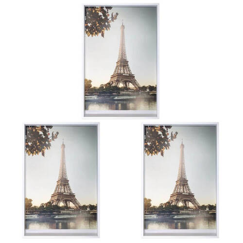 3PK Frankie & Me Wooden Poster Picture Frame Home/Office Photo Decor 50x76cm White