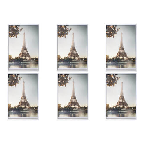 6PK Frankie & Me Wooden Poster Picture Frame Home/Office Photo Decor 50x76cm White