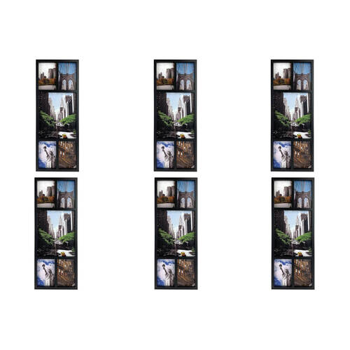 6PK Frankie & Me Collage Flat 5 Pictures Frame Home/Office Decor 57.5cm Black