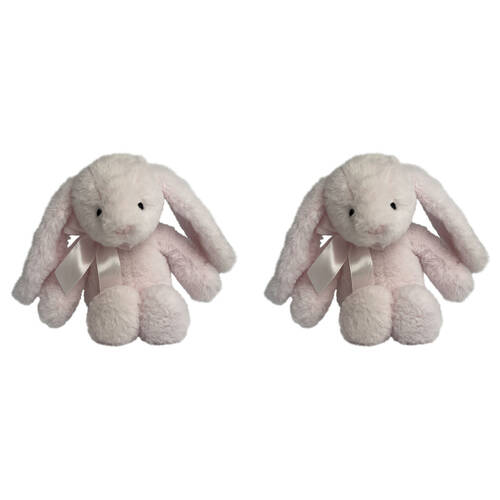 2PK Momoko Bunny Stuffed Animal Kids/Children Soft Doll Plush Toy 25cm Pink