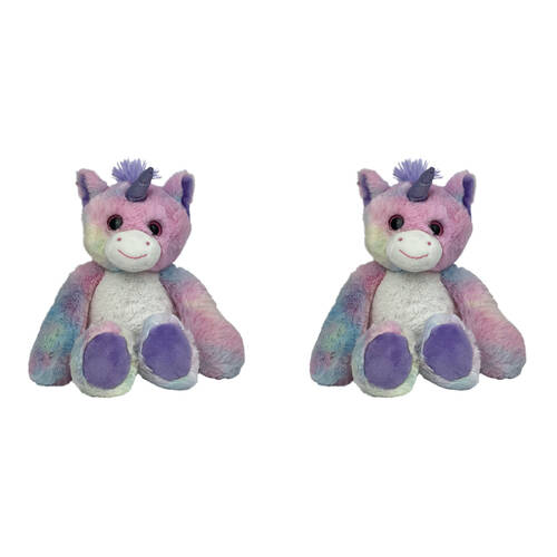 2PK Momoko Unicorn Animal Sit Stuffed Doll Kids/Children Soft Plush Toy 20cm Pink