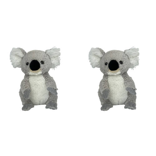 2PK Momoko Aust Koala Animal Stuffed Doll Kids/Children Soft Plush Toy 25cm Grey