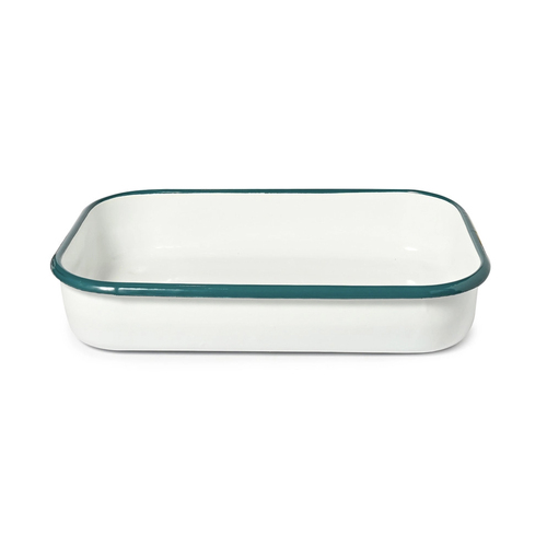 Classica St Clare 36cm Enamel Baking Dish Rectangle - White