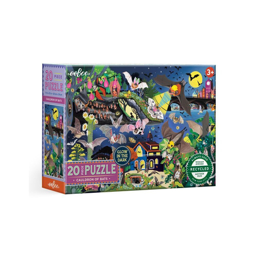 20pc eeBoo Jigsaw Puzzle 28x38cm Game Cauldron of Bats 3+