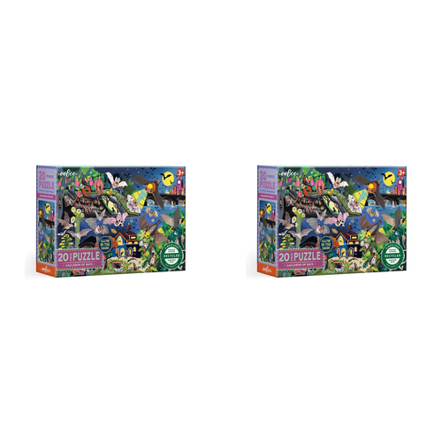 2x 20pc eeBoo Jigsaw Puzzle 28x38cm Game Cauldron of Bats 3+