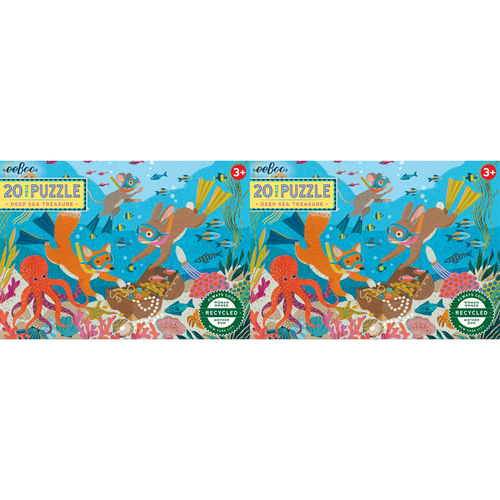 2x 20pc eeBoo Jigsaw Puzzle 28x38cm Game Deep Sea Treasure 3+