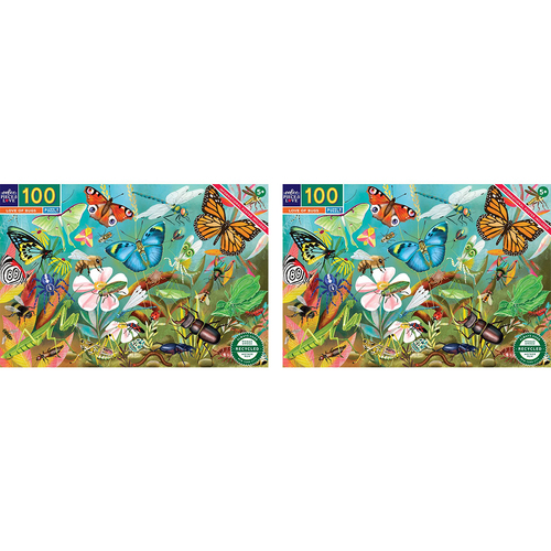 2x 100pc eeBoo Jigsaw Puzzle Love of Bugs 45x68cm Educational Game 5+