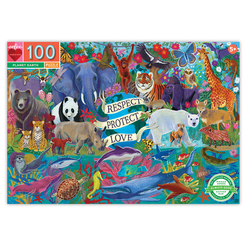 100pc eeBoo Jigsaw Puzzle Planet Earth 45x68cm Educational Game 5+